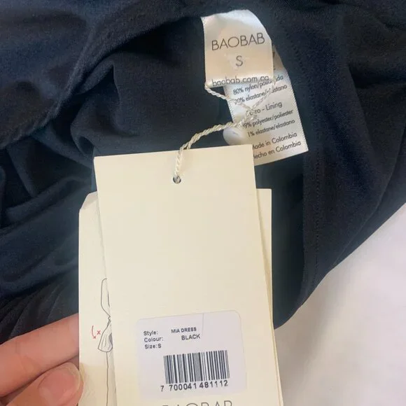 Baobab Black Plunge Dress - Picture 4 of 5